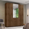 Guarda Roupa 190cm 5 Portas Com Espelho Las Vegas RV Móveis Freijo