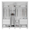 Guarda Roupa Casal 228cm Portas de Correr Monte Carlo RV Móveis Branco
