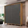 Guarda Roupa Casal 228cm Portas de Correr Monte Carlo RV Móveis Cinamomo/Grafite