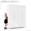Guarda Roupa Solteiro 4 Portas 1.8 Orion Gelius Branco