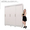 Guarda Roupa Solteiro 3 Portas Correr Viena Gelius Branco