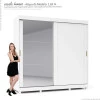 Guarda Roupa Casal Grande Espelhado 2 Portas Zeus Gelius Branco