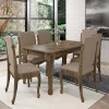 Mesa de Jantar Luis XV 160x80 Para 06 Lugares Onix RV Móveis Amadeirado