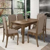 Conjunto Mesa de Jantar Luis XV Com 06 Cadeiras 160x90 Onix RV Móveis Freijo