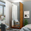Sapateira Com Porta de Espelho 225cm x 63cm Gold Gelius Madeirado