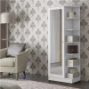 Sapateira Com Porta de Espelho 182 x 68 x 36 Lisboa Patrimar Branco