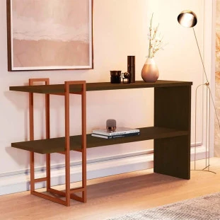 Aparador 136cm Pés Ferro 4034 Luxo JB Bechara Canela/Bronze