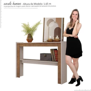 Aparador Para Sala 120 Portinare Lukaliam Off White/Canela