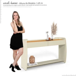 Aparador Sala Estar Sublime Gelius Off White/Naturale
