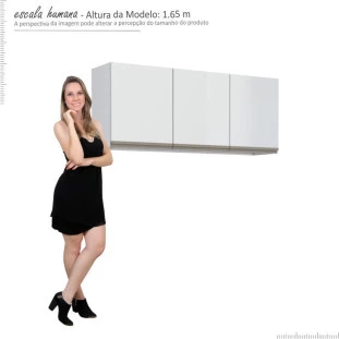 Armário Aéreo Lavanderia Aço Gaia 114 Cozimax Branco