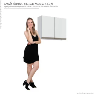 Armário Aéreo Lavanderia Aço Gaia 60 Cozimax Branco