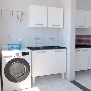 Armário Aéreo Lavanderia Aço Vênus 100 Cozimax Branco