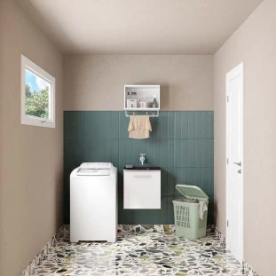 Nicho Aéreo Lavanderia Aço Vênus 50 Cozimax Branco