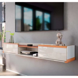 Rack Aparador Bancada Barbearia Suspenso 186cm Atlas Lukaliam Off White