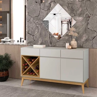 Balcão Buffet Adega Sala Jantar Chandon EDN Fendi/Freijo