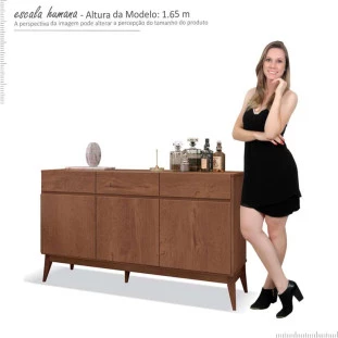 Balcão Buffet Sala Jantar 3P 3G Cannes EDN Naturale