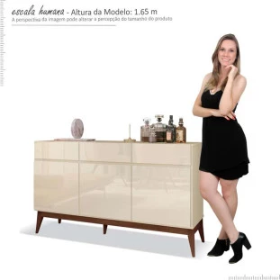 Balcão Buffet Sala Jantar 3P 3G Cannes EDN Off White