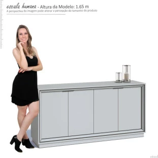 Buffet Para Sala de Jantar 4 Portas 1.60 Ópera Imcal Branco