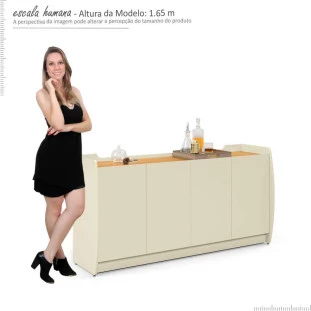 Buffet Sala Jantar Sublime 1.6 Gelius Off White/Naturale