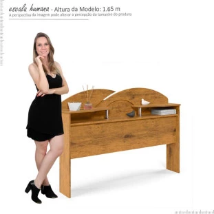 Cabeceira Para Cama Box Casal 1,38 m Podium Gelius Madeirado