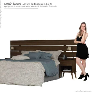 Cabeceira Para Cama Box Casal Qeen ou King Roma Gelius Nogueira