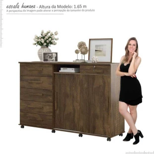 Cômoda Grande Organizadora Max New Lukaliam Canela