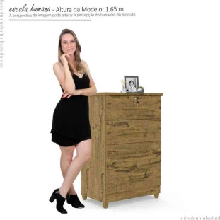 Cômoda Pequena Com Chave Sofi Patrimar Nature