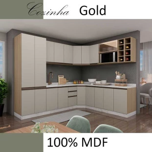 Módulo Armário Aéreo Nicho Micro-Ondas 68x60 100% MDF Cozinha Modulada Gold Robel Hanover/Fendi