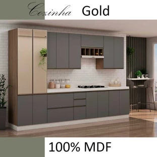 Módulo Nicho Horizontal 60x20x34cm 100% MDF Cozinha Modulada Robel Hanover