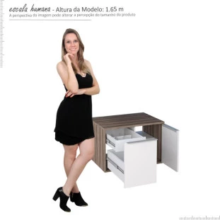 Módulo Suspenso Para Banheiro Arati 60 Cozimax Branco/Tamarindo