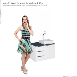 Gabinete Para Banheiro Anajá 60 Cuba Prisma Cozimax Branco