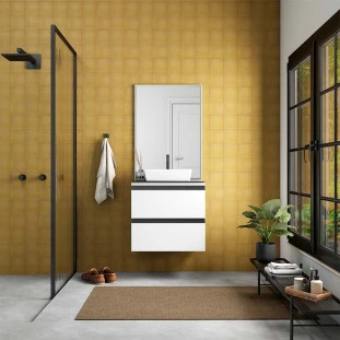 Gabinete Para Banheiro Gaia 60 com Cuba Nimbus Cozimax Branco
