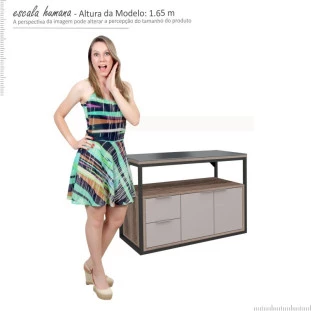 Gabinete Para Banheiro Apoema 80 Cozimax Nudi/Tamarindo