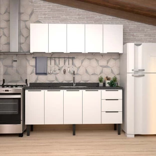 Armário Aéreo de Cozinha Aço 5 Portas Júpiter 180 Cozimax Branco
