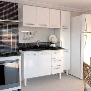 Armário Aéreo de Cozinha Aço 5 Portas Vênus 120 Cozimax Branco