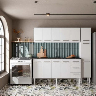 Armário Aéreo de Cozinha Aço 5 Portas Vênus 200 Cozimax Branco