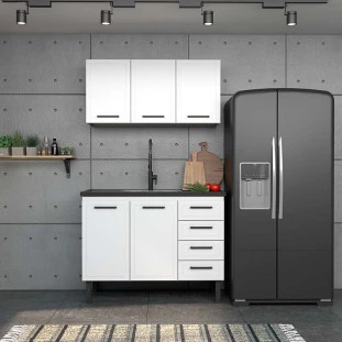 Armário Aéreo de Cozinha Aço 3 Portas Juno/Apolo 120 Cozimax Branco