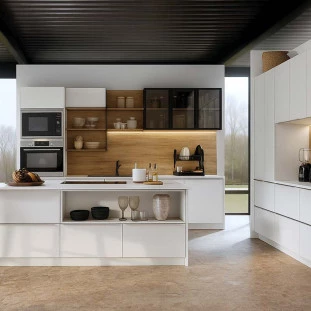 Módulo Aéreo Nicho 68x80x56cm Sem Porta 100% MDF Cozinha Modulada Robel Branco