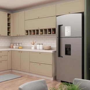 Módulo Armário Aéreo 120cm 1 Porta Basculante 100% MDF Cozinha Provence Robel Fendi/Fendi Matte