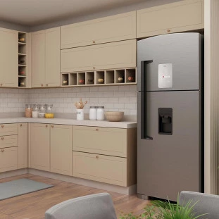 Módulo Armário Aéreo 120cm 1 Porta Basculante 100% MDF Cozinha Provence Robel Hanover/Fendi Matte