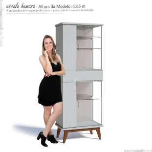 Cristaleira Moderna Nuance AD com LED Imcal Branco