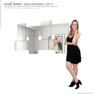 Espelho Decorativo Parede Channel 1.5 Fabrimoveis 