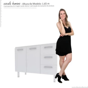 Gabinete de Pia 120 Apolo Flat 3G Cozimax Branco 