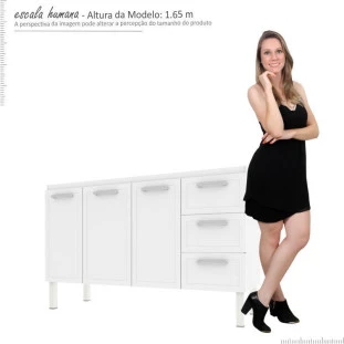 Gabinete de Pia 140 Apolo Flat 3G Cozimax Branco 