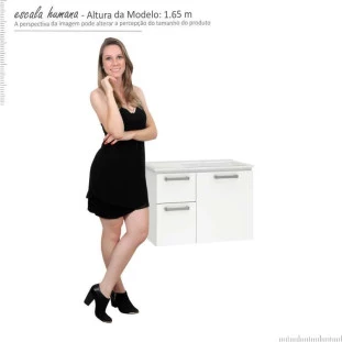Gabinete Para Banheiro Aço Kiwi 60 Cozimax Branco