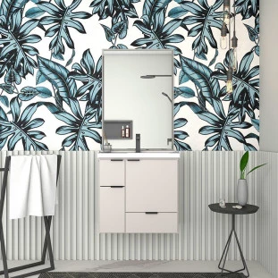 Conjunto Para Banheiro Orquídea 60 Com Espelho Bisotê 600x850 Cozimax Nude
