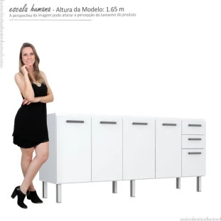 Gabinete de Pia 200 Eros Flat 3G Cozimax Branco