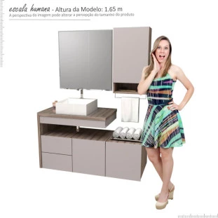 Conjunto de Banheiro Completo Aimoré 100 Cozimax Nudi/Tamarindo