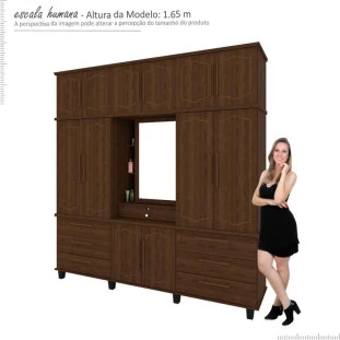 Guarda Roupa 12 Portas Diamante Capelinha Fabrimoveis Noce