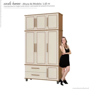Guarda Roupa 3 Portas House Fabrimoveis Freijo/Off White
